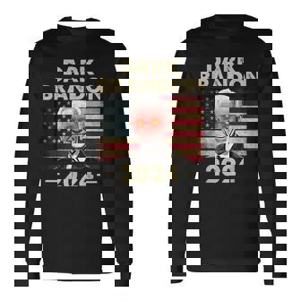 ダークブランドン・バイデン 2024 レトロフラッグ Usa ファニー ジョー・バイデン 長袖Tシャツ - Kawaiitshirt