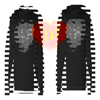 チア チアリーディング ハート ヴィンテージ チア 長袖Tシャツ - Kawaiitshirt