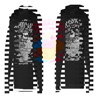 チェリー・オン・ウィズ・マイ・ミニ・ミー・アイスクリーム・ラブ 長袖Tシャツ - Kawaiitshirt