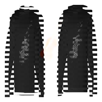 チェロ奏者の贈り物 面白いチェロオーケストラ アート チェロ奏者 長袖Tシャツ - Kawaiitshirt