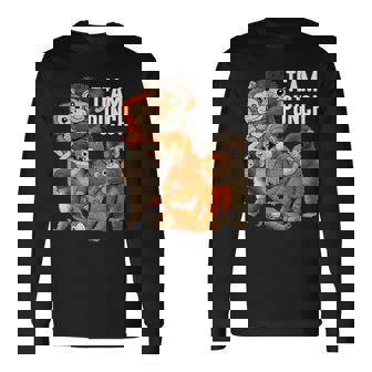 チームパンチ パンチくん 日本 赤ちゃん 猿 かわいい 長袖Tシャツ - Kawaiitshirt