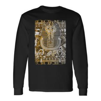 ツタンカーメン 古代エジプト ファラオ ツタンカーメン王 アンク 長袖Tシャツ - Kawaiitshirt