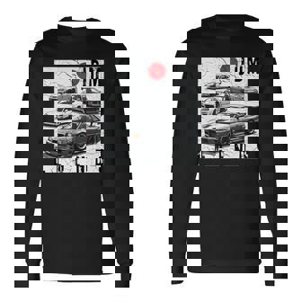 ディストレス Jdm レジェンズ レースカー 国旗 日本製 長袖tシャツ 長袖Tシャツ - Kawaiitshirt