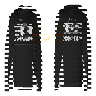 トラップ射撃 ピジョン ショットガン からのプル トラップ クレー射撃 長袖Tシャツ - Kawaiitshirt