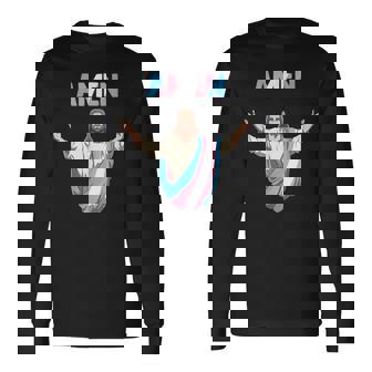 トランスジェンダー・ジーザス 誇りをもって信じ、信仰する。 長袖Tシャツ - Kawaiitshirt