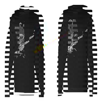 トンボ モチーフ 昆虫 カラフル 羽 虫 トンボ 長袖Tシャツ - Kawaiitshirt