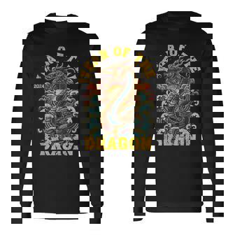 ドラゴンの年2024明けましておめでとうございます漢字 長袖Tシャツ - Kawaiitshirt