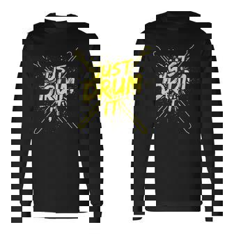 ドラムドラマーのドラマーミュージシャン衣装ドラマー 長袖Tシャツ - Kawaiitshirt