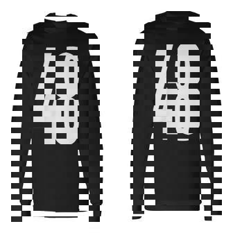 ナンバーフォーティーエイト 48 スポーツチーム制服 誕生日 48 長袖Tシャツ - Kawaiitshirt