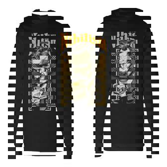 ニヒリズム 男性用 面白い ニーチェ哲学 ビンテージ広告 長袖Tシャツ - Kawaiitshirt