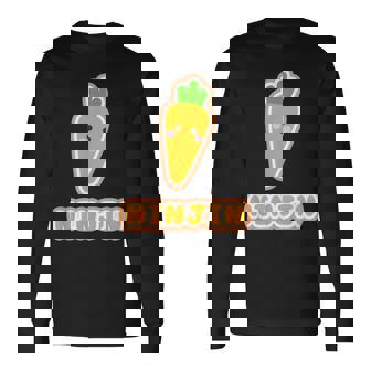 ニンジン 人参 Ninjin『Oyasai お野菜』ゆるくて かわいい キャラクター 面白い 長袖Tシャツ - Kawaiitshirt