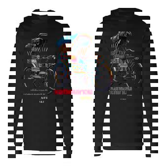 ネパール 自転車 リッチショウ お土産 ネパール カトマンズ 長袖Tシャツ - Kawaiitshirt