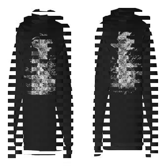 ノーフォークテリア ドッグミュージックヘッドホン ノーフォークテリア 長袖Tシャツ - Kawaiitshirt