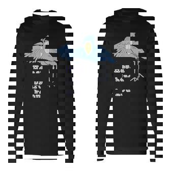 ハシビロコウさん 『ウェルカム』どうぶつフレンズ 動物園の生き物 大きな鳥 長袖Tシャツ - Kawaiitshirt