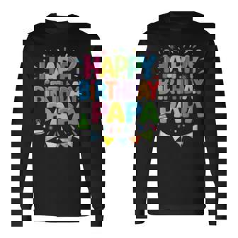ハッピーバースデーパパはパパの誕生日 長袖tシャツ 長袖Tシャツ - Kawaiitshirt