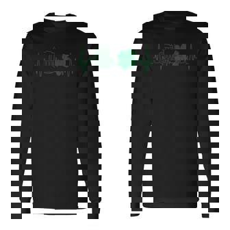 ハートビート 聖パトリックの日 レトロ 長袖Tシャツ - Kawaiitshirt