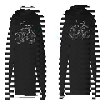 バイクtシャツ、サイクリングバイク解剖学、自転車メンズ、サイクリング 長袖Tシャツ - Kawaiitshirt