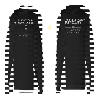 バルセロナ カタルーニャ スペイン バルセロナ お土産 ギフト 長袖tシャツ 長袖Tシャツ - Kawaiitshirt