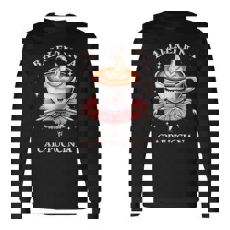 バレリーナ カプチーノ ミーム ブレイン イタリアン 長袖Tシャツ - Kawaiitshirt