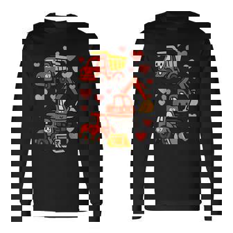 バレンタインデー 建設トラック 面白い 67 男の子 幼児 長袖Tシャツ - Kawaiitshirt