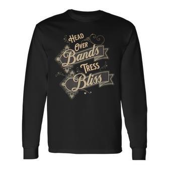 バンドと髪のユーモアで魅せるスタイル表現 長袖Tシャツ - Kawaiitshirt