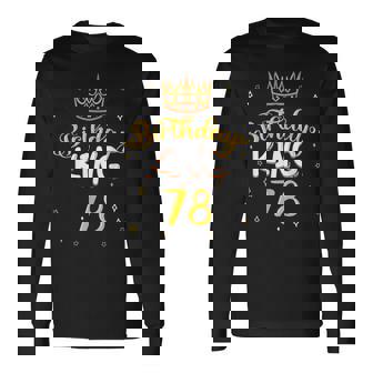 バースデーキング 78 ロイヤルテーマ 誕生日パーティー お祝い 78歳 長袖Tシャツ - Kawaiitshirt