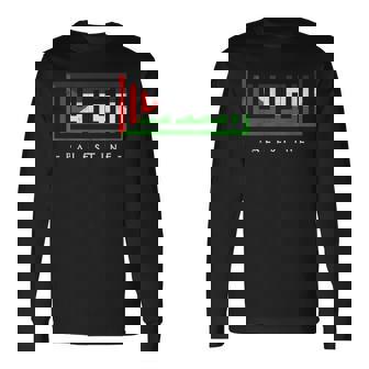 パレスチナ パレスチナ国旗 アラビア語カリグラフィー フリーパレスチナ 長袖Tシャツ - Kawaiitshirt