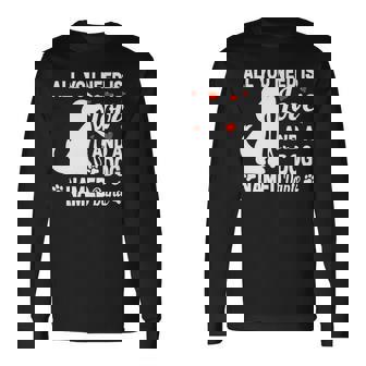 パーソナライズドドッグネームダンテかわいい犬ペット愛好家 長袖tシャツ 長袖Tシャツ - Kawaiitshirt