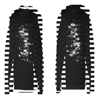 ヒョウモントカゲモドキ グランジ パンク スプラッター 長袖Tシャツ - Kawaiitshirt