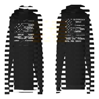 ビッグフットガンオーナー アメリカ国旗 ミリタリー サスカッチ Ar15 長袖tシャツ 長袖Tシャツ - Kawaiitshirt