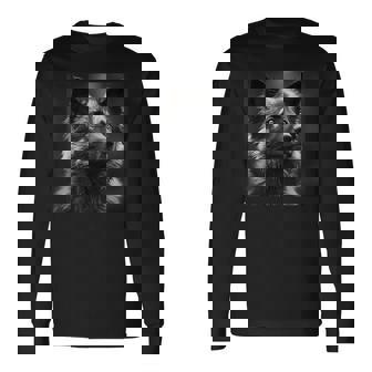 ビンテージ秋田犬 シネマティック写真 長袖Tシャツ - Kawaiitshirt