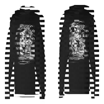 ピエロガール パヤサ×チカーノ ローライダーギャングスターブラックワーク 長袖Tシャツ - Kawaiitshirt