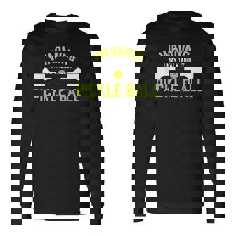 ピクルスボール 警告 面白い 長袖Tシャツ - Kawaiitshirt