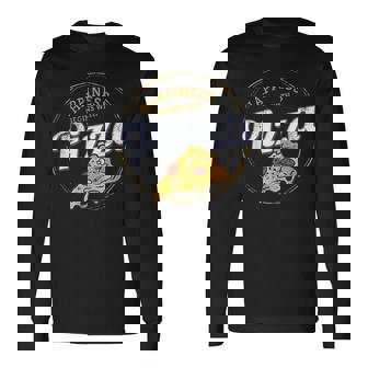 ピザナポリタンレトロスナックビンテージチーズデザイン 長袖Tシャツ - Kawaiitshirt