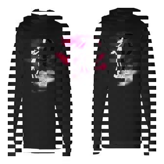 ピンクパンサー ル ピンクシルエット 霧の中 長袖tシャツ 長袖Tシャツ - Kawaiitshirt