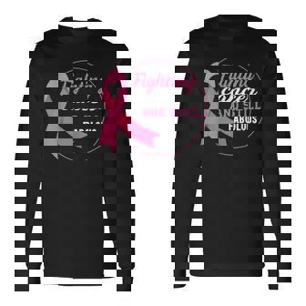 ピンクリボン 乳がん 長袖Tシャツ - Kawaiitshirt