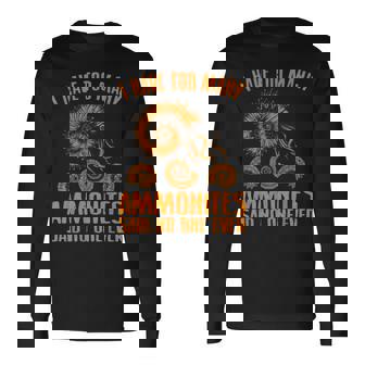 ファニー アンモナイト 化石ギフト メンズ レディース クールな貝殻 ラブ 長袖Tシャツ - Kawaiitshirt