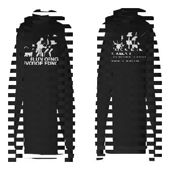 フェンサー フェンシングの進化 フェンシング 長袖Tシャツ - Kawaiitshirt