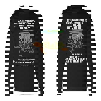 フラットアース理論 象 亀 フラットアース 面白科学 長袖tシャツ 長袖Tシャツ - Kawaiitshirt