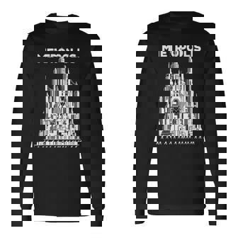 フリッツ・ラングのメトロポリス サイレントsfクラシック 長袖Tシャツ - Kawaiitshirt