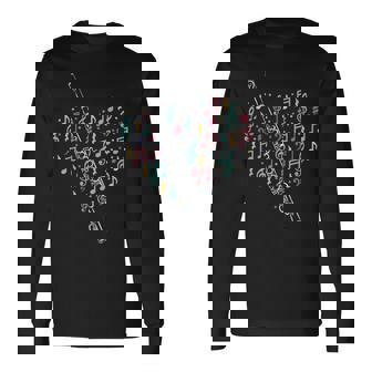 フルートハート フルート奏者 フルート奏者 マーチングバンド音楽 長袖Tシャツ - Kawaiitshirt