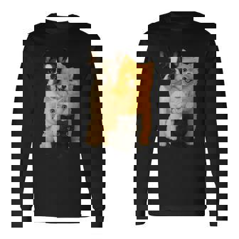 フレンチブルドッグ ポメラニアン エキゾチック ショートヘア マンチキン 猫 長袖Tシャツ - Kawaiitshirt