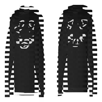 ブタの顔 アップ 豚 おデブ Fat キッズ 大人 かわいい Puwapuwa Power 長袖Tシャツ - Kawaiitshirt