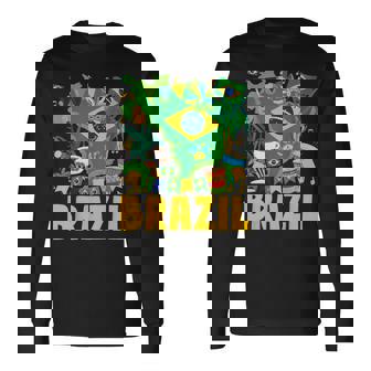 ブラジル国旗衣装のアイデア ブラジル&ブラジルの国旗 長袖Tシャツ - Kawaiitshirt