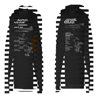 ブリティッシュコンコルド旅客機 長袖Tシャツ - Kawaiitshirt