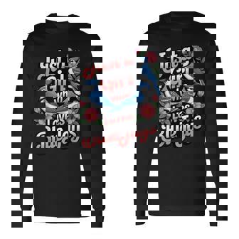 ブルージェイズが大好きな少女 バード愛好家 バードウォッチャー 長袖Tシャツ - Kawaiitshirt