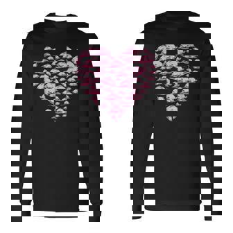 ブロブフィッシュ ラブ 深海 魚 海 動物 ハート ブロブフィッシュ 長袖Tシャツ - Kawaiitshirt