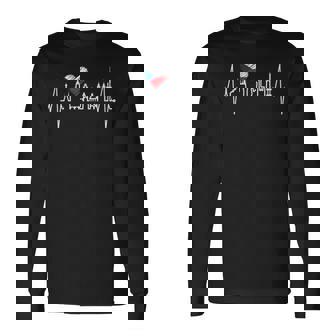 プラハのスカイライン ハートビート チェコ共和国 プラハ大好きi Love Prague Praha 長袖Tシャツ - Kawaiitshirt