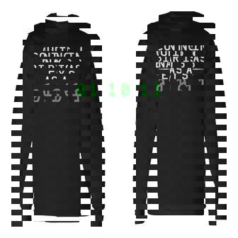 プログラマー カウントイン バイナリコード バイナリコーディング 長袖Tシャツ - Kawaiitshirt