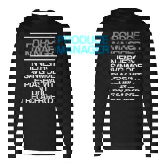 プロデュースマネージャー 食料品店スーパーバイザー 長袖Tシャツ - Kawaiitshirt